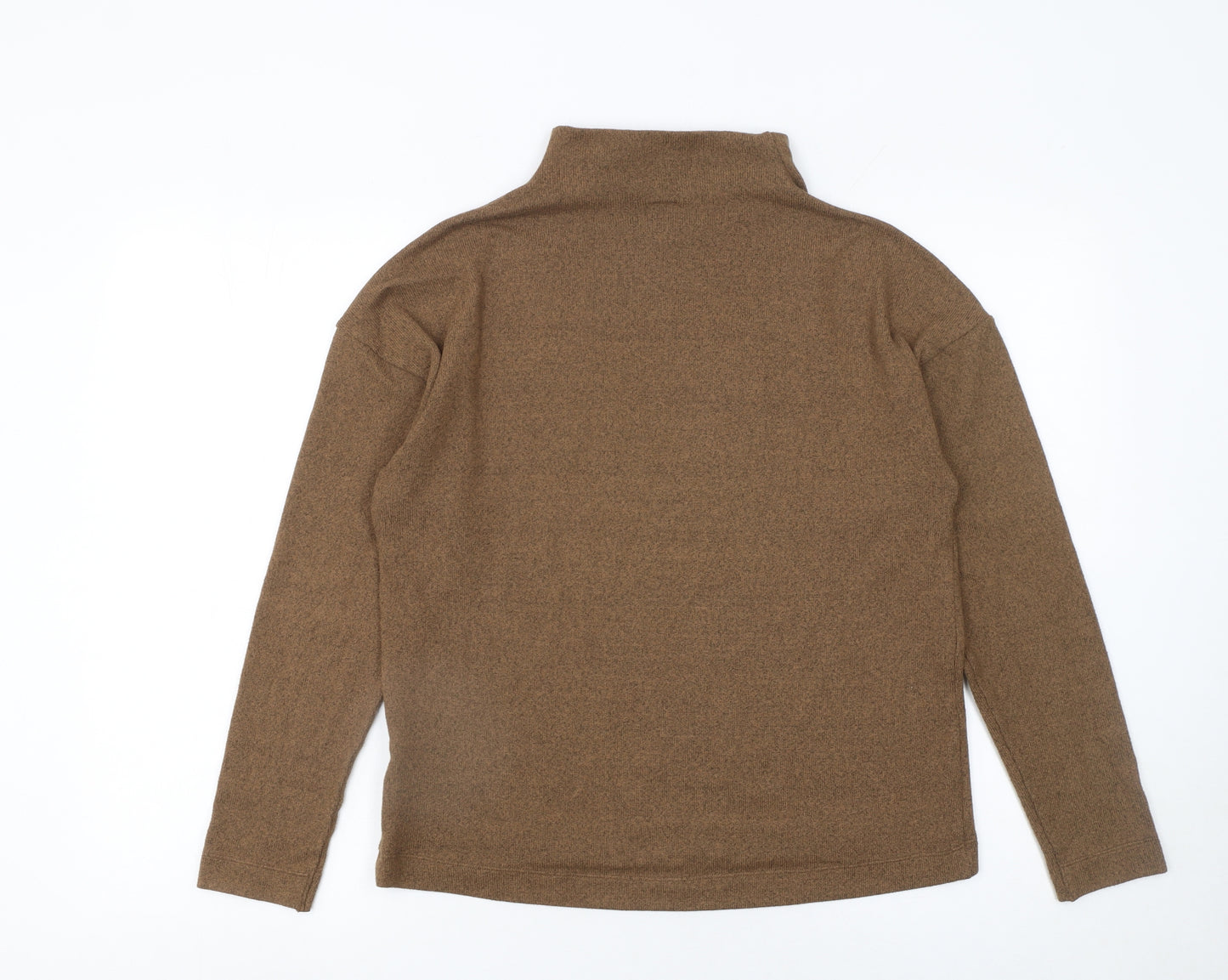 Uniqlo Women Brown XS Roll Neck Jumper Lightweight Knitwear