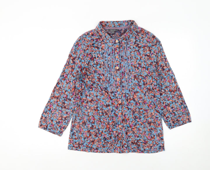Marks and Spencer Per Una Women's Multicoloured Floral Long Sleeve Tunic Blouse Size 12