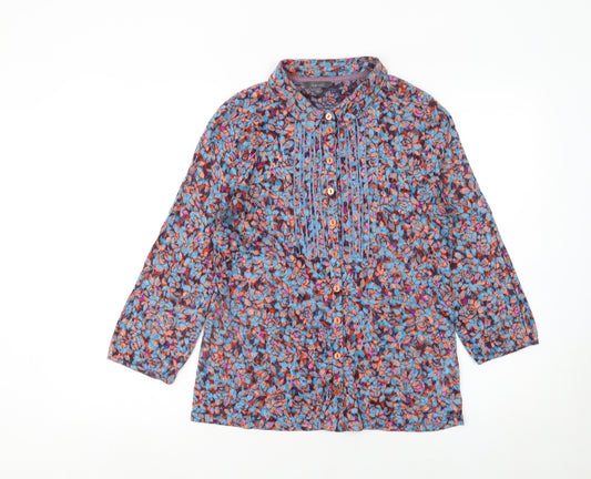 Marks and Spencer Per Una Women's Multicoloured Floral Long Sleeve Tunic Blouse Size 12