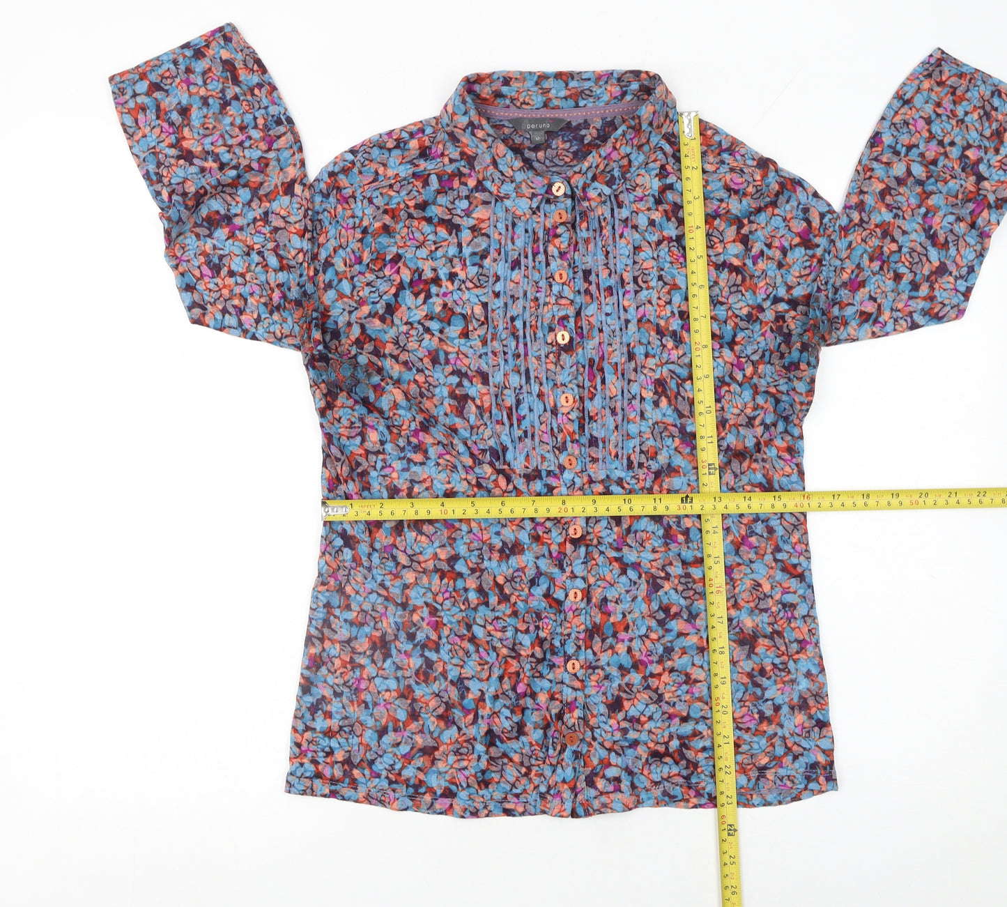 Marks and Spencer Per Una Women's Multicoloured Floral Long Sleeve Tunic Blouse Size 12