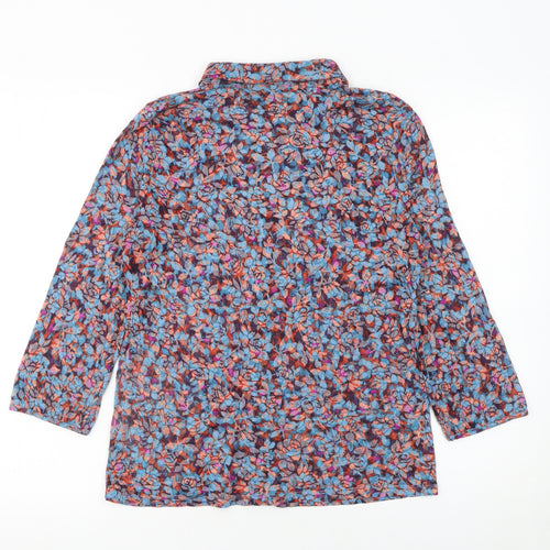 Marks and Spencer Per Una Women's Multicoloured Floral Long Sleeve Tunic Blouse Size 12