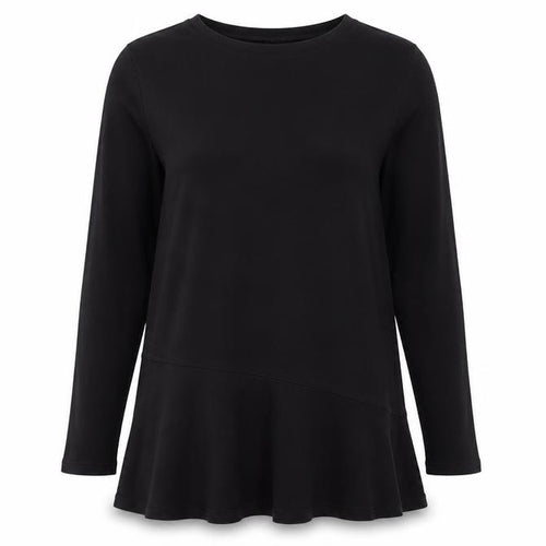 Zara Women Black Long Sleeve Cotton Shift Dress Size 12