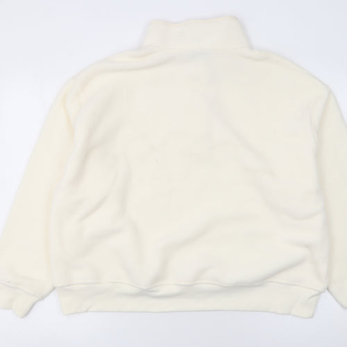 Marks and Spencer Women Ivory Fleece Pullover Sweatshirt L