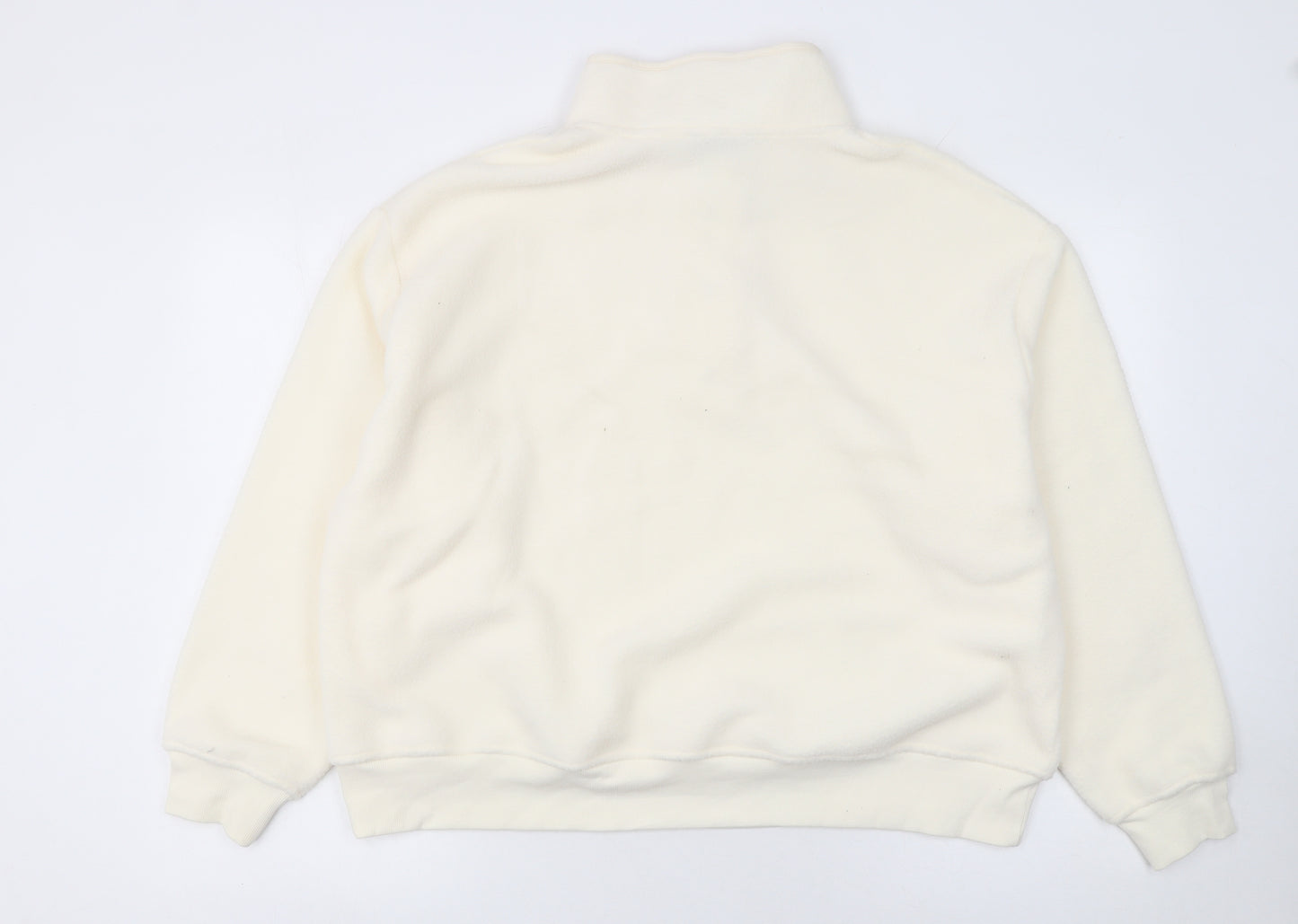 Marks and Spencer Women Ivory Fleece Pullover Sweatshirt L