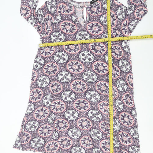 Simply Be Women’s Multicoloured Size 14 Shift Dress Long Sleeve