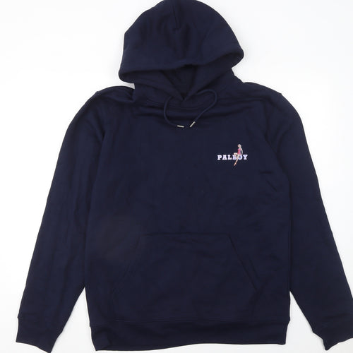 Stanley/Stella Womens Navy Pullover Hoodie Size 12 Retro Graphic Print
