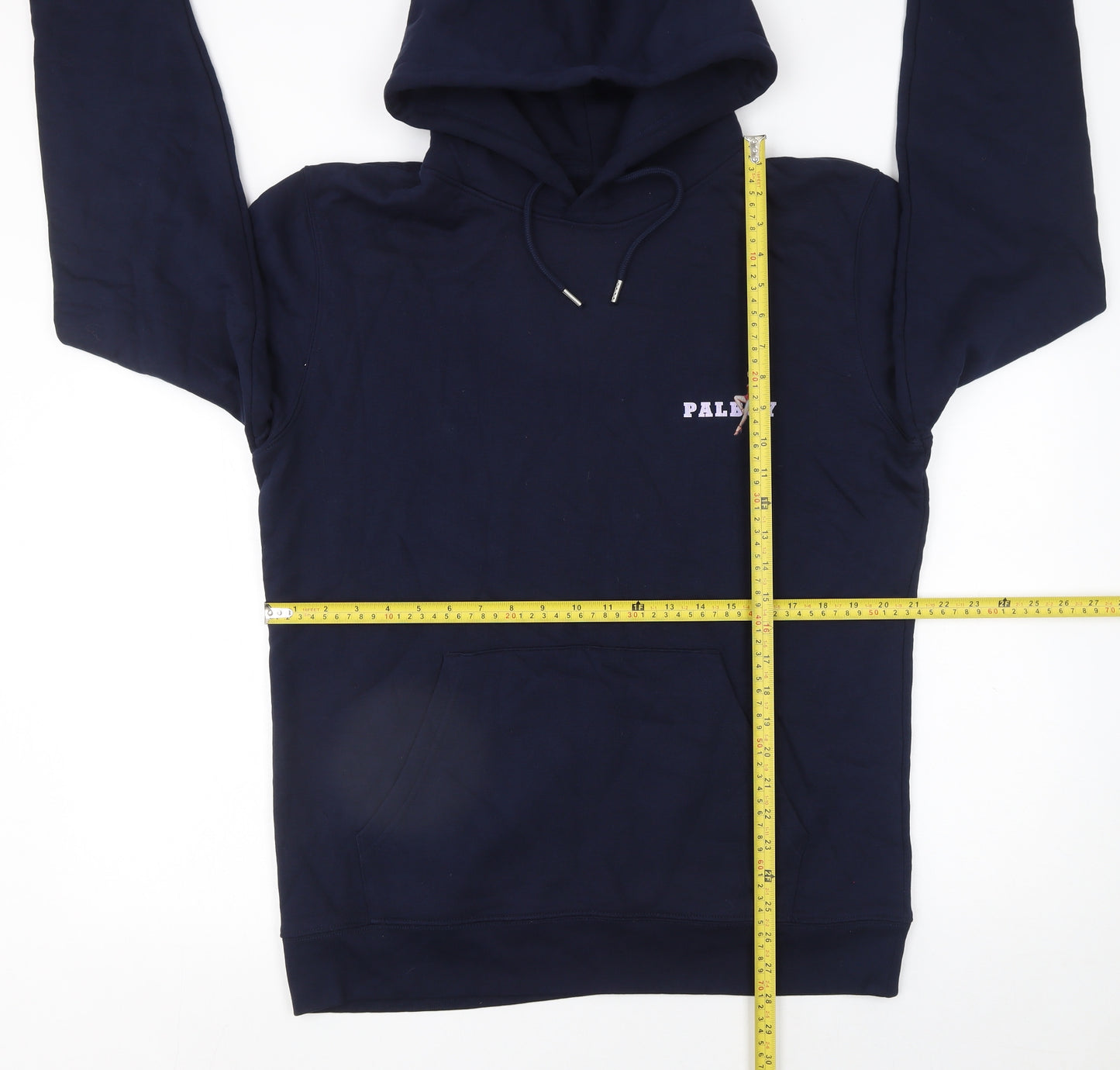 Stanley/Stella Womens Navy Pullover Hoodie Size 12 Retro Graphic Print