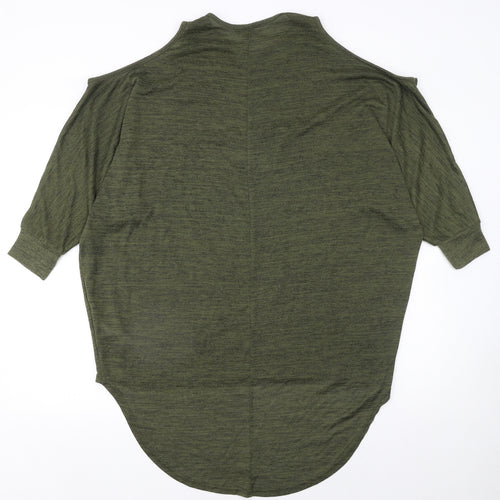 New Look Women Green Cold Shoulder Knit Jumper Size S
