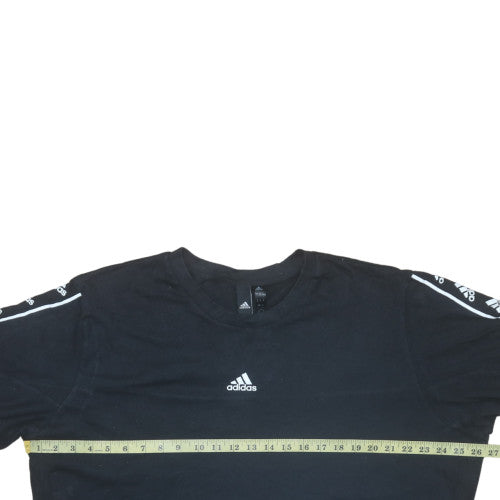 Adidas Men Black XL Short Sleeve Cotton Sports T-Shirt