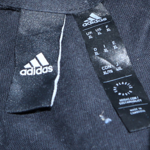 Adidas Men Black XL Short Sleeve Cotton Sports T-Shirt