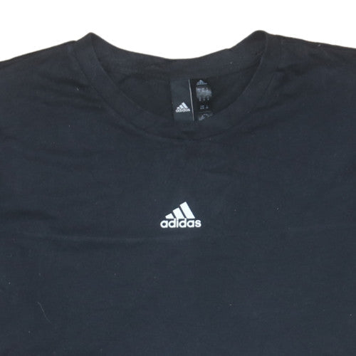 Adidas Men Black XL Short Sleeve Cotton Sports T-Shirt