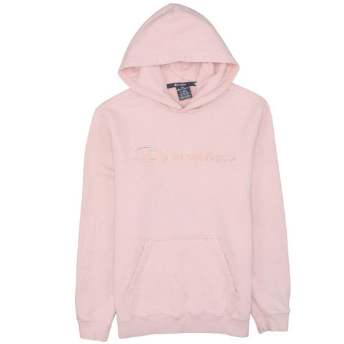 Champion Womens Pink Hooded Pullover Sweatshirt Size L