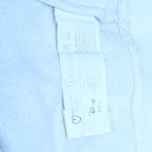 Disney Womens White Mickey Mouse Pullover Hoodie Size L