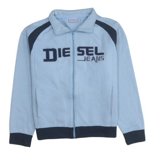 Diesel Men's Blue XL Track Jacket Full Zip Fleece Sportswear