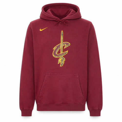 Nike Men Burgundy Cleveland Cavaliers Hoodie Size M Fleece Pullover