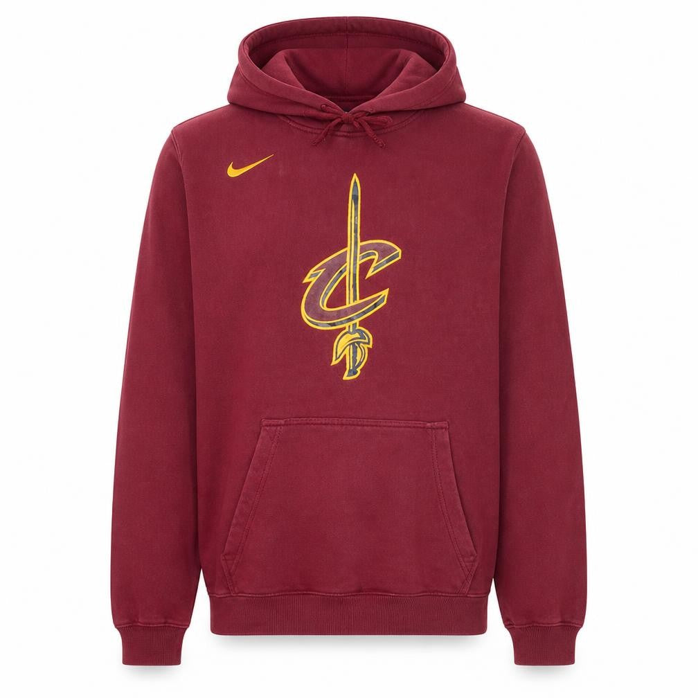Nike Men Burgundy Cleveland Cavaliers Hoodie Size M Fleece Pullover
