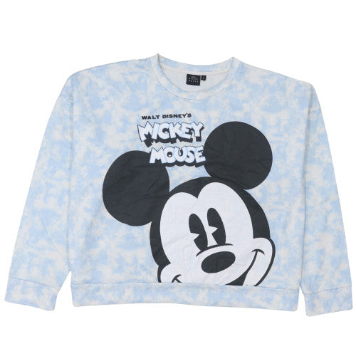Primark Women Blue Mickey Mouse Pullover Sweatshirt XL