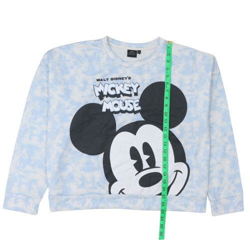 Primark Women Blue Mickey Mouse Pullover Sweatshirt XL