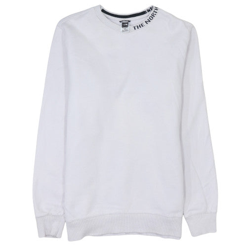 The North Face Men's White Medium Crew Neck Pullover Sweatshirt