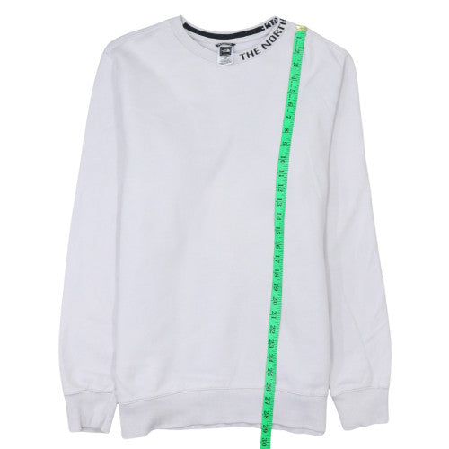 The North Face Men's White Medium Crew Neck Pullover Sweatshirt