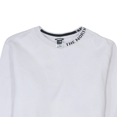 The North Face Men's White Medium Crew Neck Pullover Sweatshirt