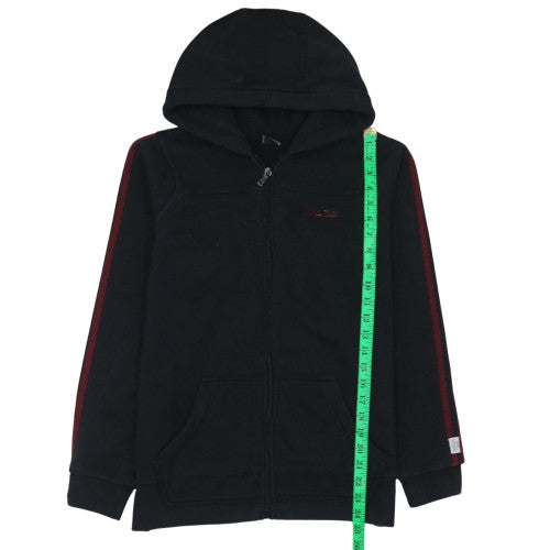 Lonsdale Women Black Full Zip Hoodie Size 14 with Red Stripe Detail