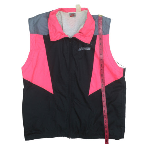 Nike Men's Pink Black Grey Retro Sports Waistcoat Size L