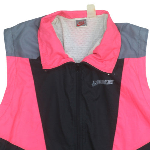 Nike Men's Pink Black Grey Retro Sports Waistcoat Size L