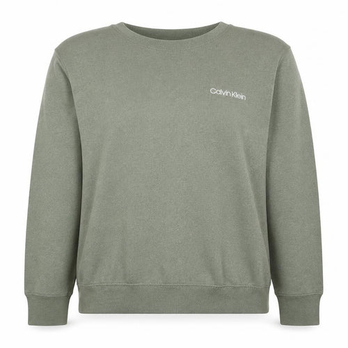 Calvin Klein Women's Green Pullover Sweatshirt L Cotton Blend