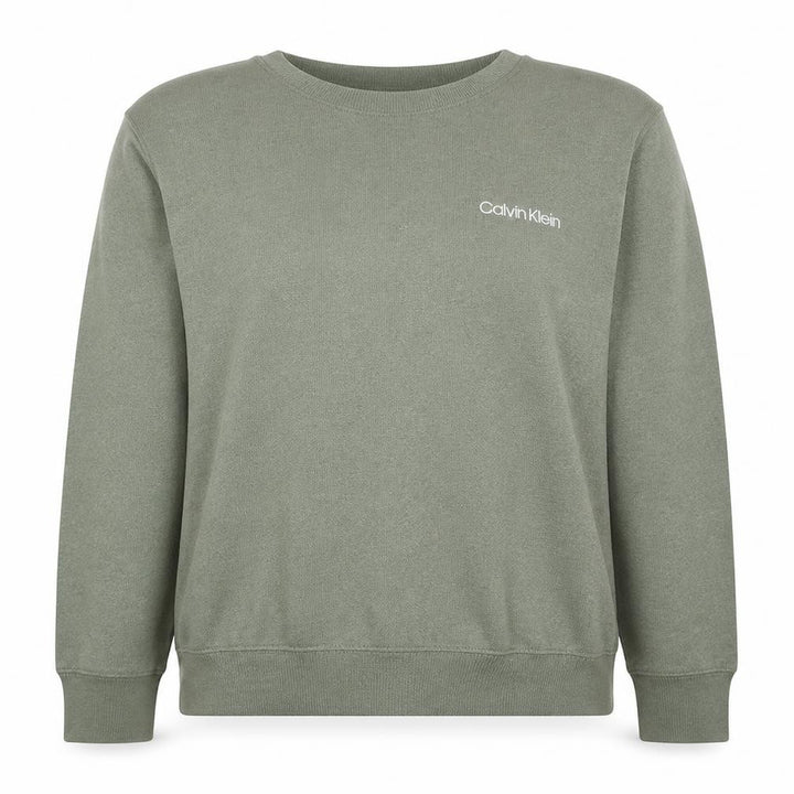 Calvin Klein Women's Green Pullover Sweatshirt L Cotton Blend