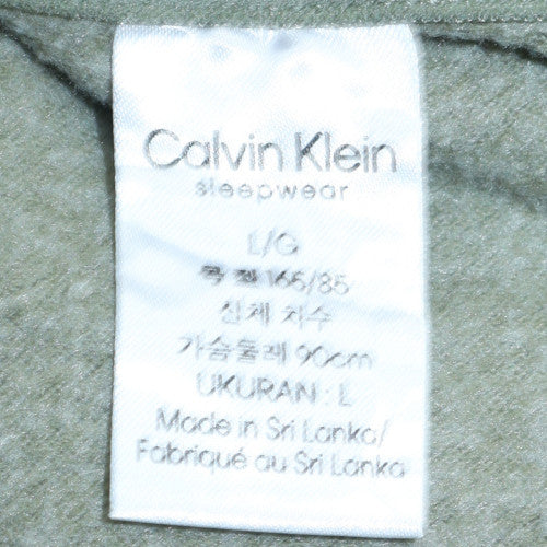 Calvin Klein Women's Green Pullover Sweatshirt L Cotton Blend