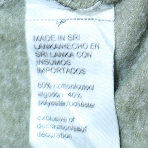 Calvin Klein Women's Green Pullover Sweatshirt L Cotton Blend