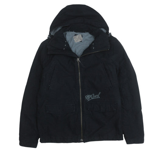 Rip Curl Mens Black Hooded Parka Jacket Size M Outdoor Casual
