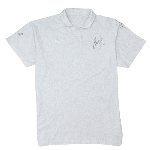 Puma Men's Grey 3XL Short Sleeve Collared Sports Polo Shirt