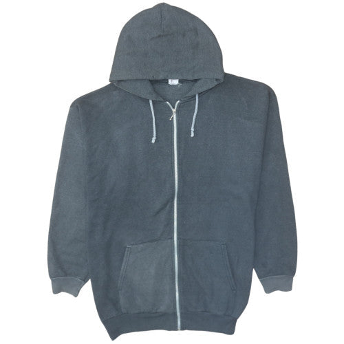 Men’s Grey Full Zip Nirvana Graphic Hoodie XL Cotton Blend