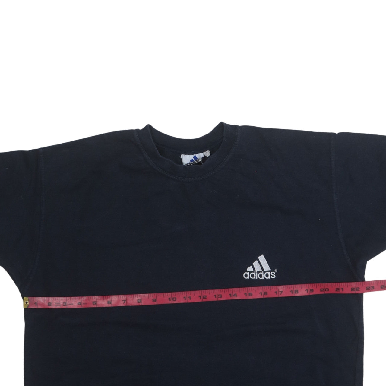 Adidas Men's Black Cotton Crew Neck Short Sleeve Sports T-Shirt L