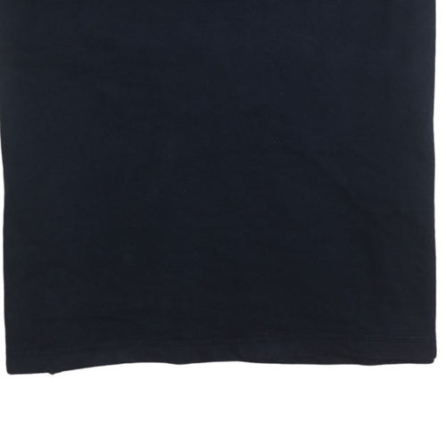 Adidas Men's Black Cotton Crew Neck Short Sleeve Sports T-Shirt L