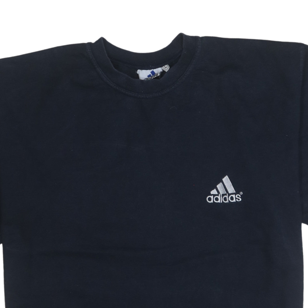 Adidas Men's Black Cotton Crew Neck Short Sleeve Sports T-Shirt L