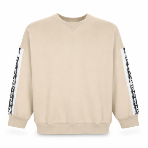 Umbro Mens Beige Crew Neck Sweatshirt Size L Logo Graphic Retro Style
