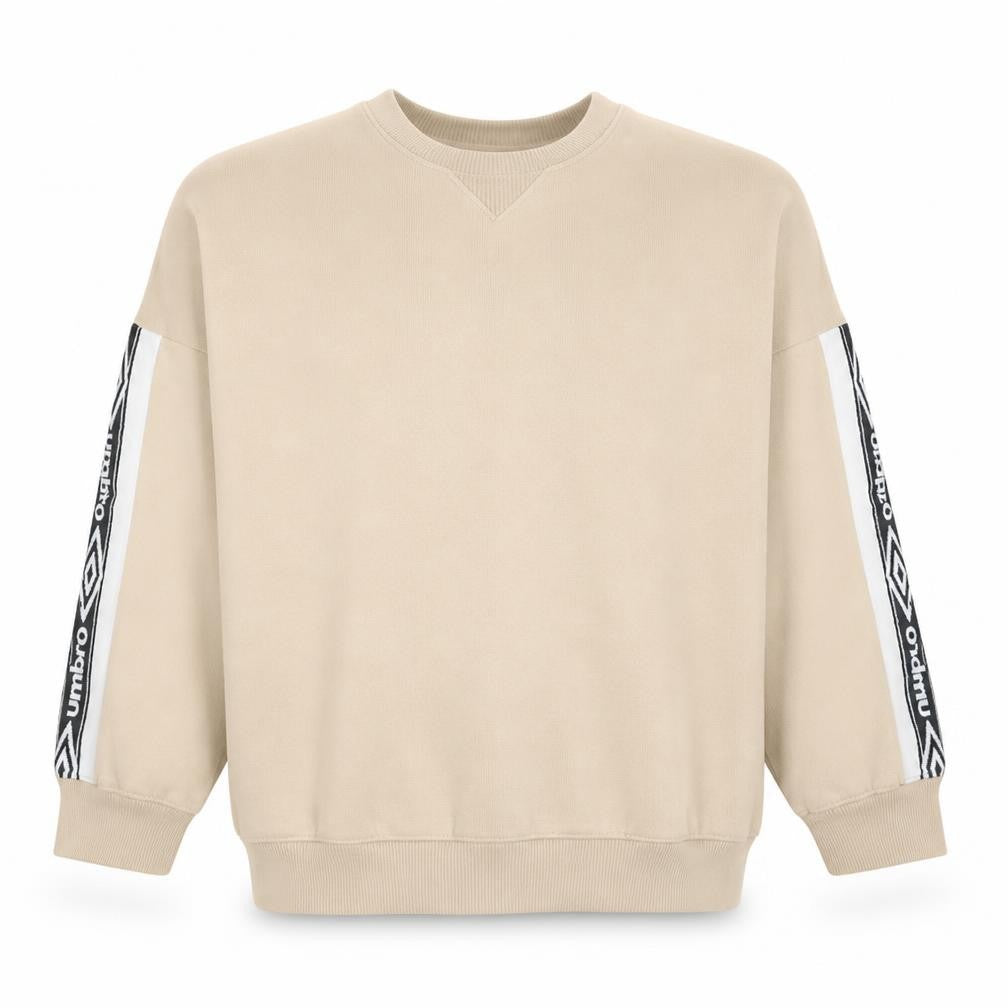 Umbro Mens Beige Crew Neck Sweatshirt Size L Logo Graphic Retro Style