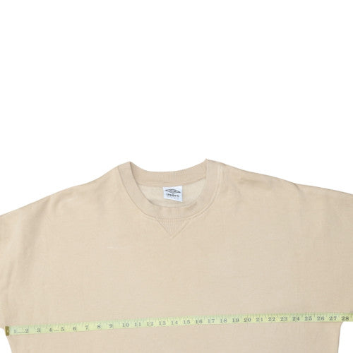 Umbro Mens Beige Crew Neck Sweatshirt Size L Logo Graphic Retro Style