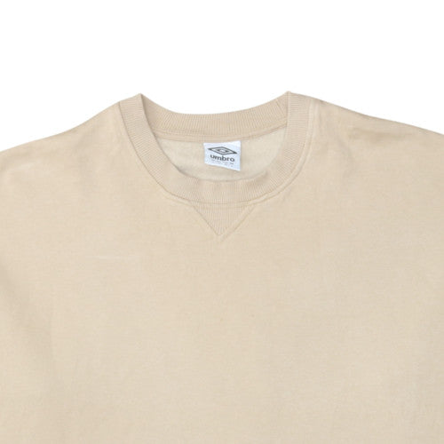 Umbro Mens Beige Crew Neck Sweatshirt Size L Logo Graphic Retro Style