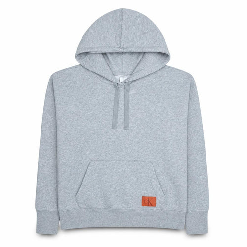 Calvin Klein Women Grey Pullover Hoodie M - Soft Cotton Blend
