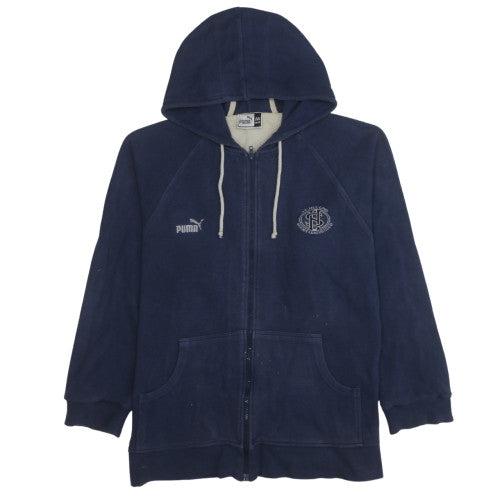 Puma Men's Blue 2XL Full Zip Hoodie Sports Cotton Sweatshirt