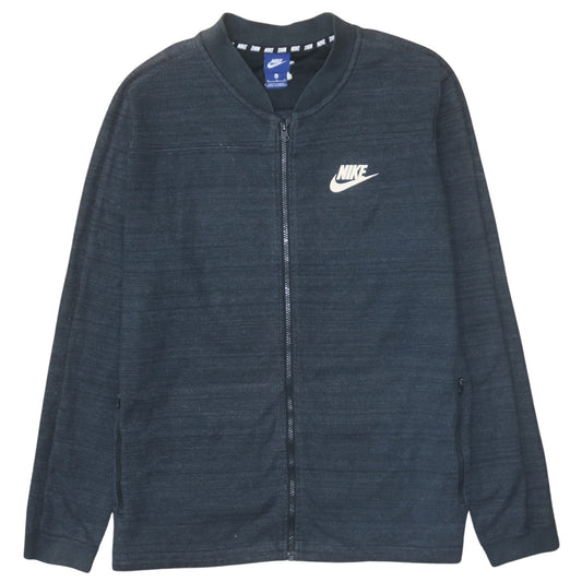 Nike Men's Black XL Track Jacket Full Zip Cotton Blend