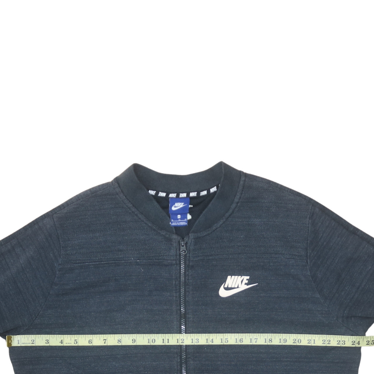 Nike Men's Black XL Track Jacket Full Zip Cotton Blend