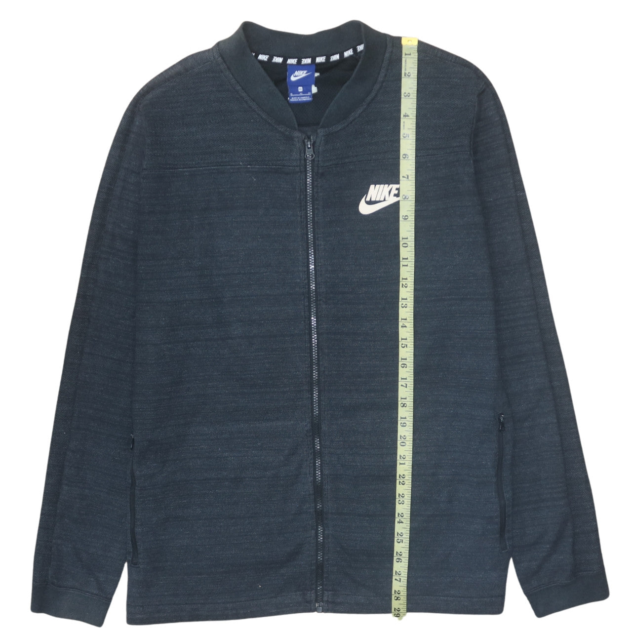 Nike Men's Black XL Track Jacket Full Zip Cotton Blend