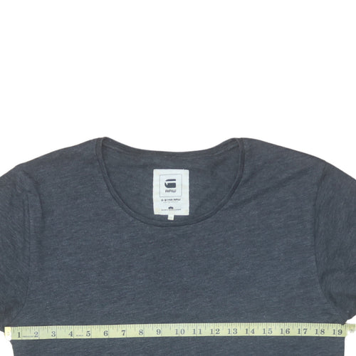 G-Star RAW Men’s Grey Cotton Crew Neck Short Sleeve T-Shirt S Regular