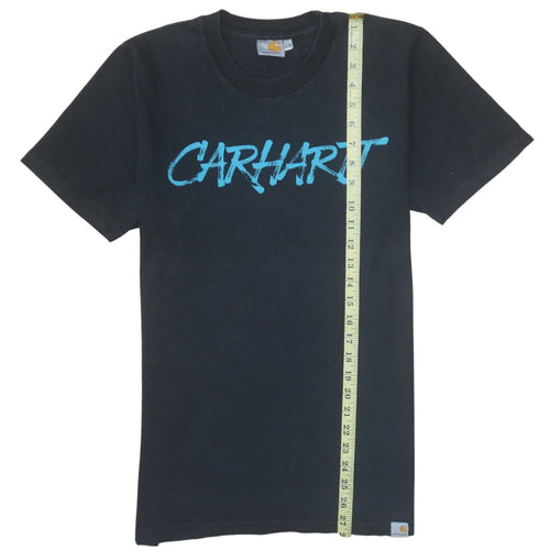 Carhartt Mens Black Cotton Graphic Print Short Sleeve T-Shirt Size S
