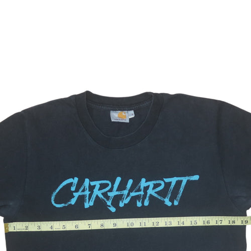 Carhartt Mens Black Cotton Graphic Print Short Sleeve T-Shirt Size S